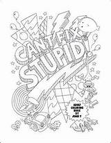 Coloring Pages Adult Stupid Fix Printable Book Word Swear Words John Print Quote But Printables sketch template