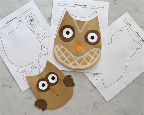 owl template  printable childhood magic