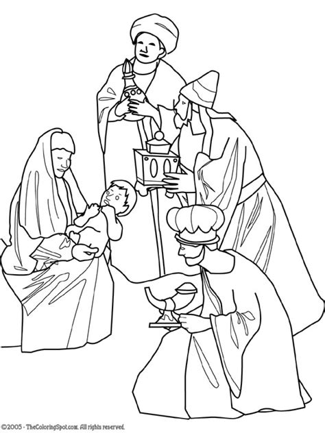 wise men bearing gifts coloring page audio stories  kids