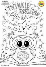 Coloring Pages Nursery Rhymes Preschool Twinkle Star Kids Sheets Printables Choose Board sketch template