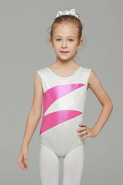 Mdnmd Girls Gymnastics Leotard With Shiny Cute