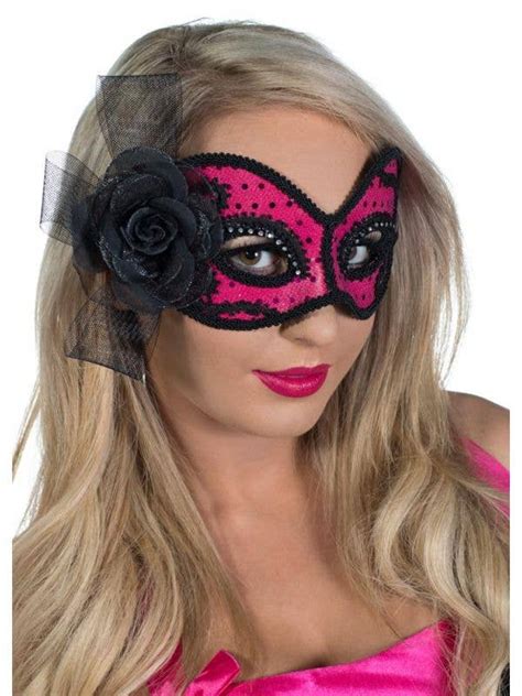 Hot Pink Glitter Masquerade Mask Senorita Hot Pink Women S Mask