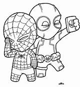 Deadpool Spiderman Espadas Encantador Lego sketch template