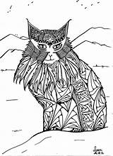 Coloring Cat Animals Mountains Pages Adults Adult Margot Leen Cats Color Printable Stress Anti Coloriage Chat Justcolor Nature Nggallery Books sketch template