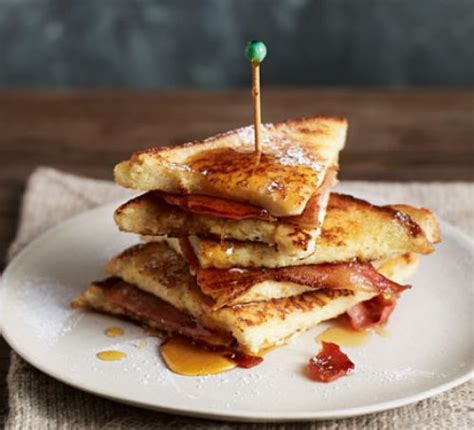 french toast bacon butties recipe bbc good food recipes toast bacon food