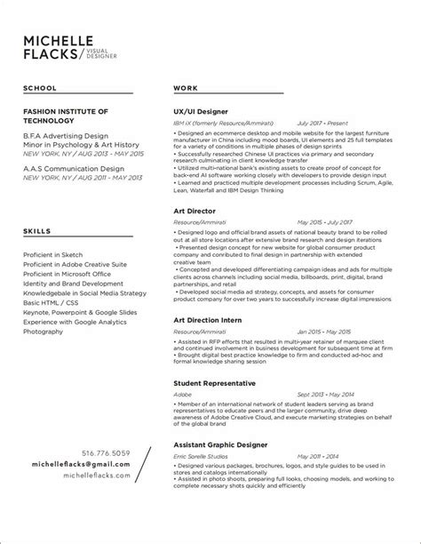 ux designer resume template