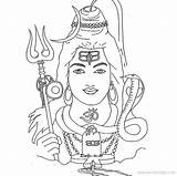 Shiva Hinduism Xcolorings Brahma Vishnu Maha Shivaratri sketch template