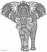 Elefant Mandalas Coloring Happycolorz Malvorlage Elefantes Elefante Ausmalen Kostenlos Ausmalbild Löwe sketch template