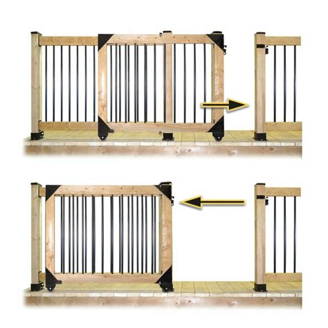 pylex  sliding gate kit black ebay porch gate deck gate deck