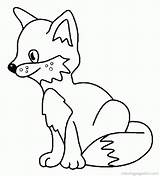 Coloring Fox Pages Cute Baby Printable Popular sketch template