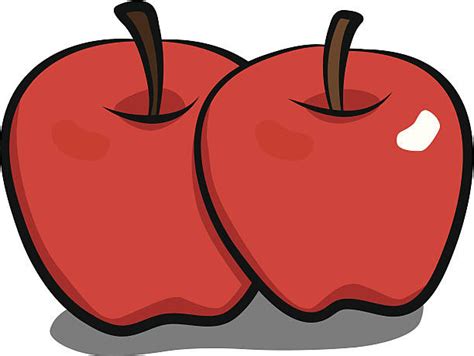 Royalty Free Two Apples Clip Art Vector Images And Illustrations Istock