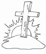 Kreuz Ausmalbilder Croce Disegni Chiesa Malvorlagen Cristiana sketch template