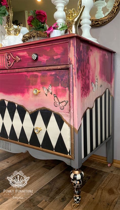 hand painted dresser funky painted furniture whimsical painted