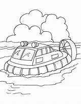 Hovercraft Coloring Carrying Passenger Pages sketch template