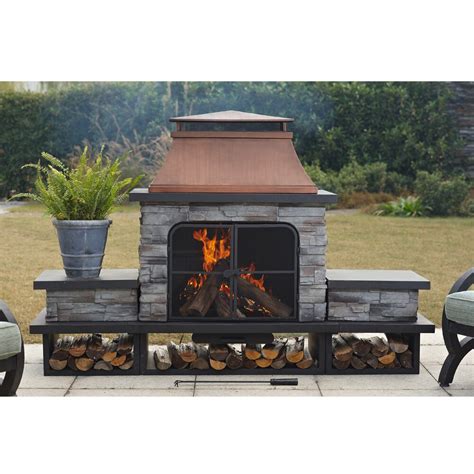 sunjoy connan steel wood burning outdoor fireplace reviews wayfair