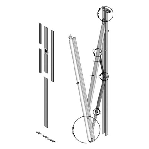 solera awnings  white awning support arm assembly