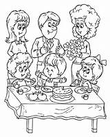 Family Coloring Friends Pages Birthday Party Getdrawings Boy Celebrate sketch template