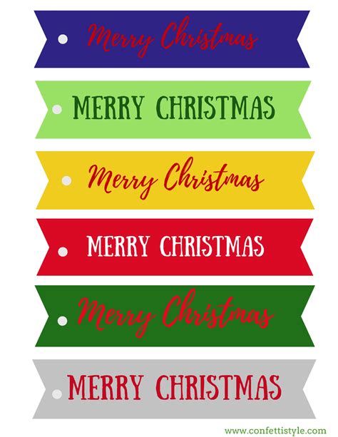 printable merry bright gift tags confettistyle