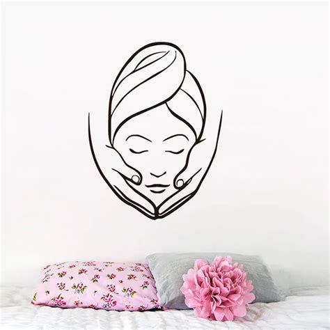 spa beauty salon wall stickers art modern design wall vinyl decals girl