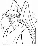 Gabriel Coloring Angel Pages Sheets Para Colorear Bible Sheet School Color Colouring Printable Arch Getcolorings Archangel Advent sketch template