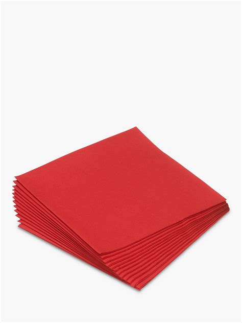 paper napkins cm set   red  john lewis partners