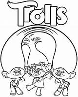 Coloring Chenille Satin Trolls sketch template