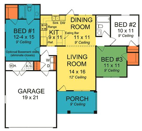 simple split ranch wm architectural designs house plans