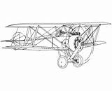 Fighter Biplane Camel Sopwith sketch template