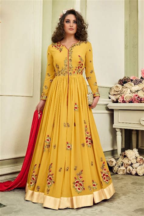 Indian Girls Wedding Wear Anarkali Gowns Collection