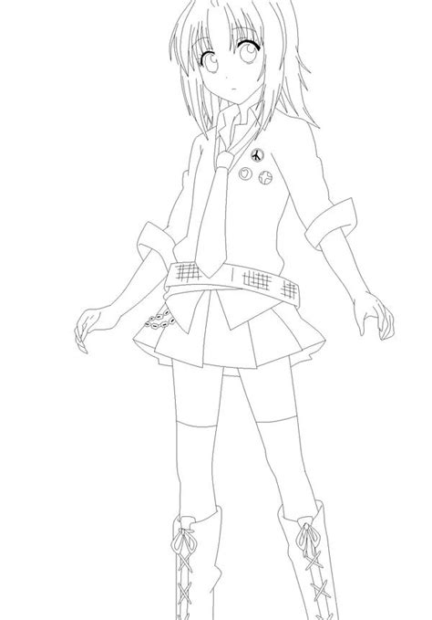 anime maid outfit drawings sketch coloring page