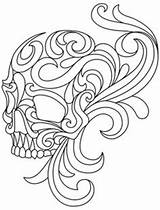 Skull Coloring Pages Patterns Embroidery Leather Skulls Imgarcade Arcade Sugar Online Tooling Henna Tatoo Tattoos Pattern Hand Book sketch template