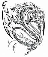 Coloring Dragon Pages Celtic Tattoo Printable Chinese Tribal Realistic Dragons Neon Sketch Year Fantasy Amazing Hard Color Cool Adults Getcolorings sketch template