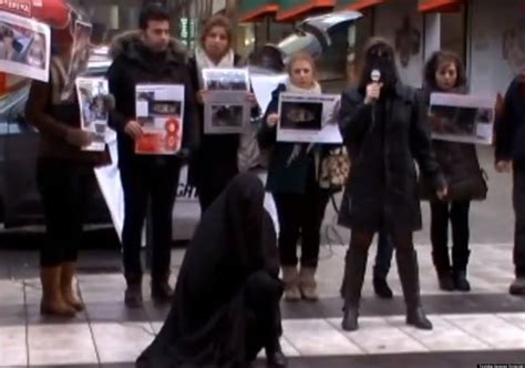 iranian topless protest video activists in sweden against hijabs and iran strip in public nsfw