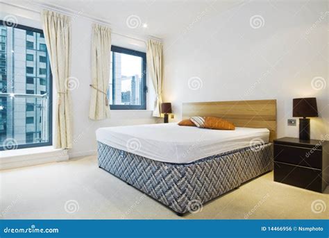modern double bedroom  king size bed royalty  stock image image