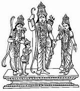 Diwali Lord Drawings Rama Hanuman sketch template