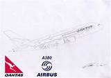 Qantas A380 Sketch Maths Question sketch template
