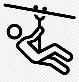 Zipline Clipart Zip Line Ziplining Icon Clip Depicts Cliparts Library Pinclipart Clipground Thrill sketch template