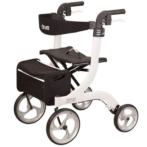 drive nitro  wheel rollator  white frame rtlwt  home depot