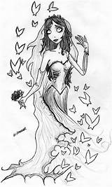 Bride Corpse Coloring Pages Colouring Deviantart Print Popular sketch template