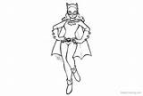 Batgirl Coloring sketch template