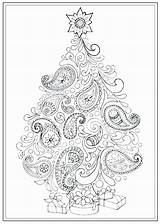 Coloring Christmas Pages Choose Board Tree Mandala sketch template