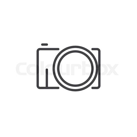 photo camera outline icon stock vector colourbox
