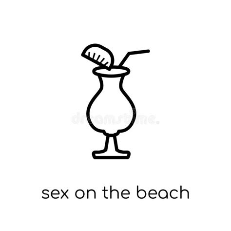Sex On The Beach Icon From Drinks Collection Stock Vector