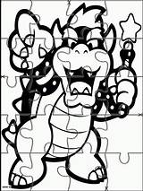 Mario Bros Para Colorear Super Puzzle Puzzles Activities Choose Board sketch template