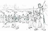Coloring Civil War Pages Camp Soliers sketch template