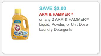 arm hammer laundry detergent coupon