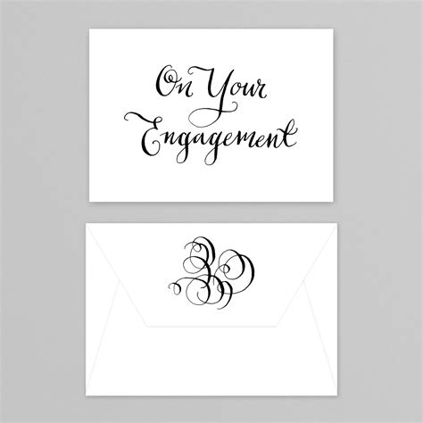 engagement printable card calligraphy card engagement etsy