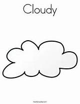 Cloudy Pages Colouring Clipart Weather Coloring Small sketch template