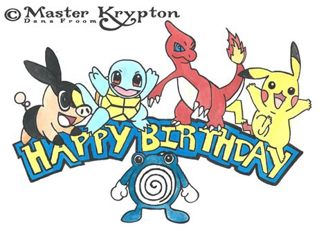 pokemon birthday card  masterkrypton  deviantart