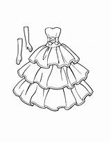 Dress Coloring Pages Prom Getdrawings Wedding sketch template
